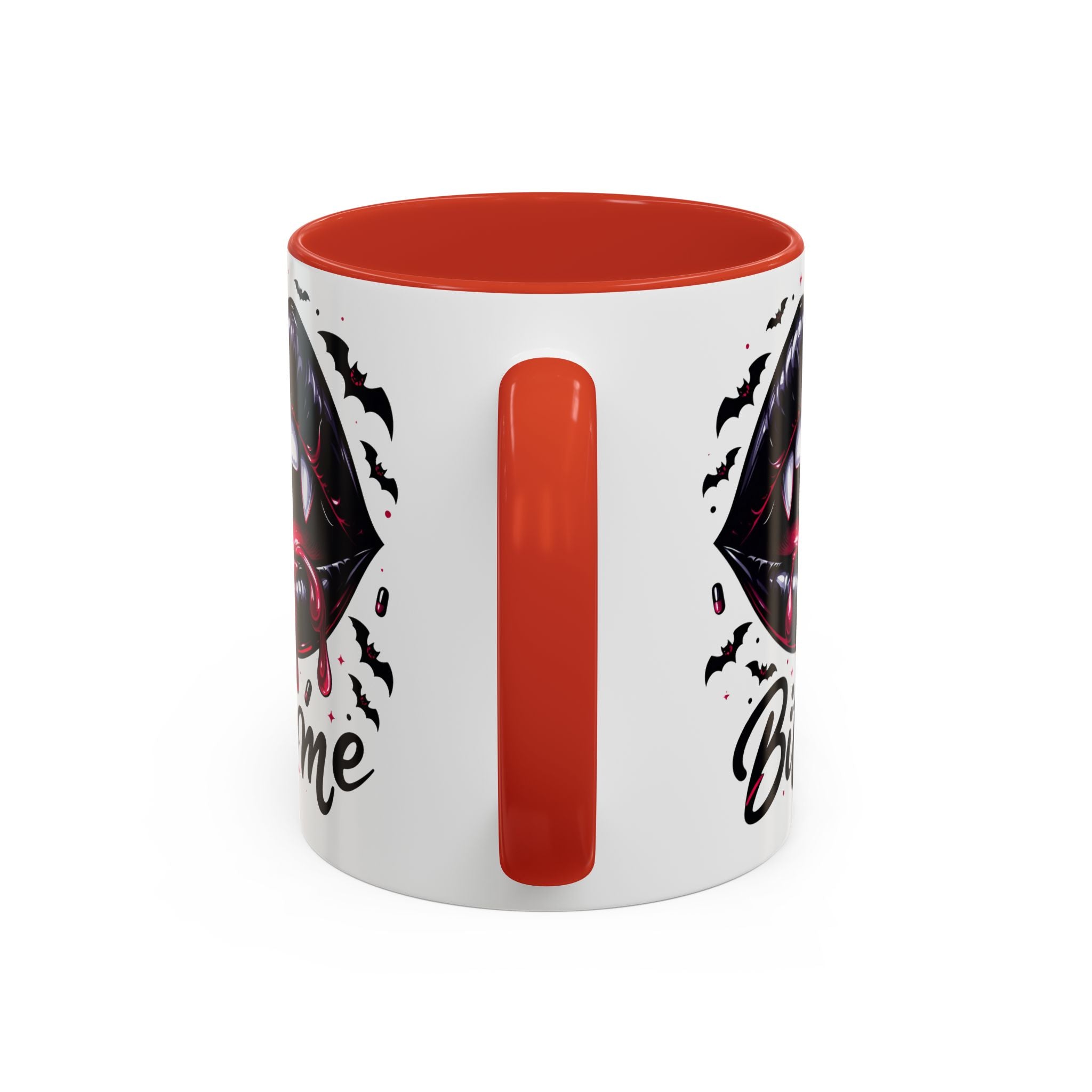 Vampire Themed Coffee Mug - "Bite Me"  halloween bats horror art cup