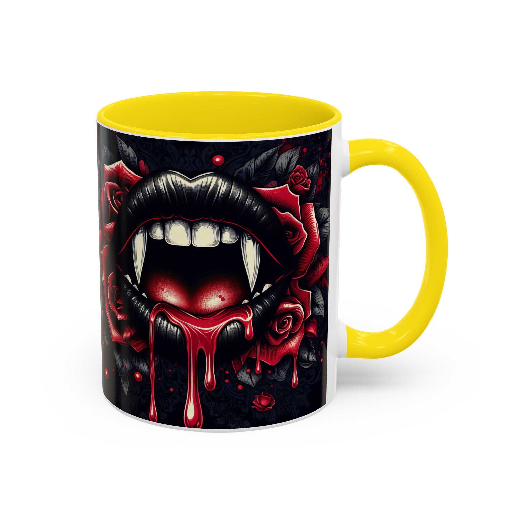 Gothic Vampire Rose Coffee Mug | Perfect for Halloween, Unique Gift, Dark Aesthetic, Gothic Decor, Horror Collectible