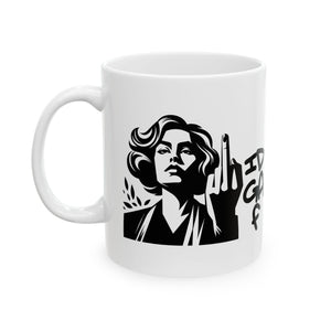 Sassy coffee Mug - IDGAF Coffee Cup, Funny Gift for Her, Sarcastic Tea Mug, Unique Office Present, Empowering Quote Drinkware