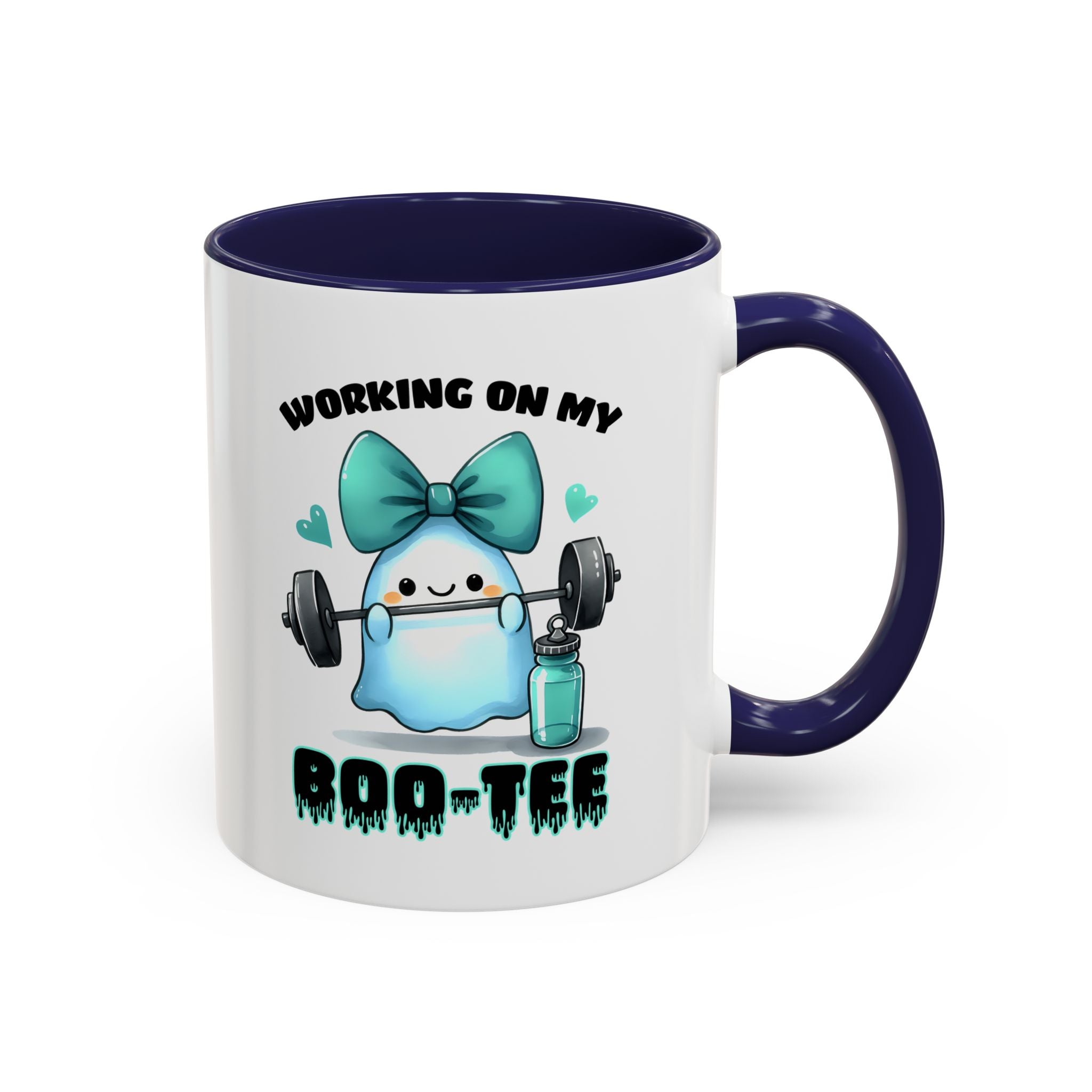 Fitness Motivation Coffee Mug, Workout Gift, Gym Decor, Boo-Tee Lover's Cup, Cute Ghost Mug