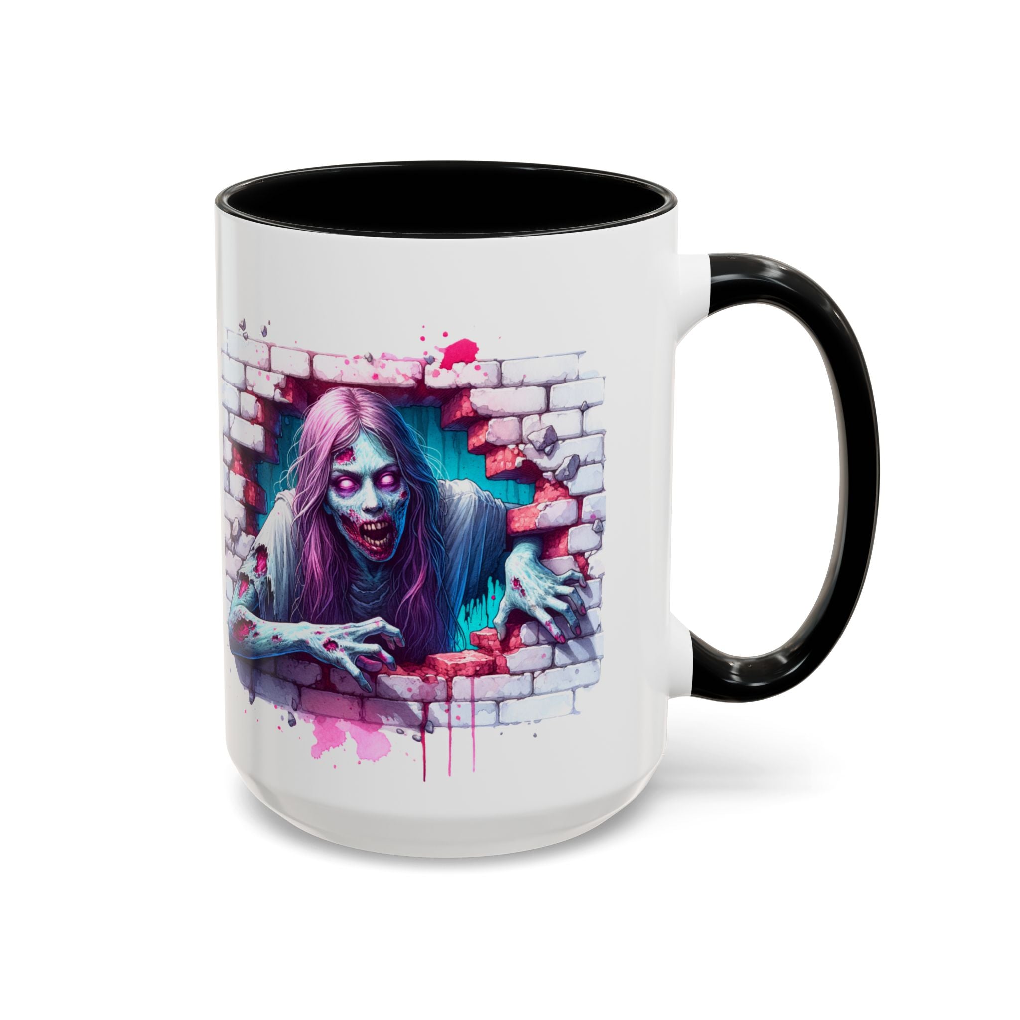 Spooky Zombie Accent Coffee Mug | Halloween Gift, Horror Decor, Unique Coffee Cup, Gothic Style, Zombie Art