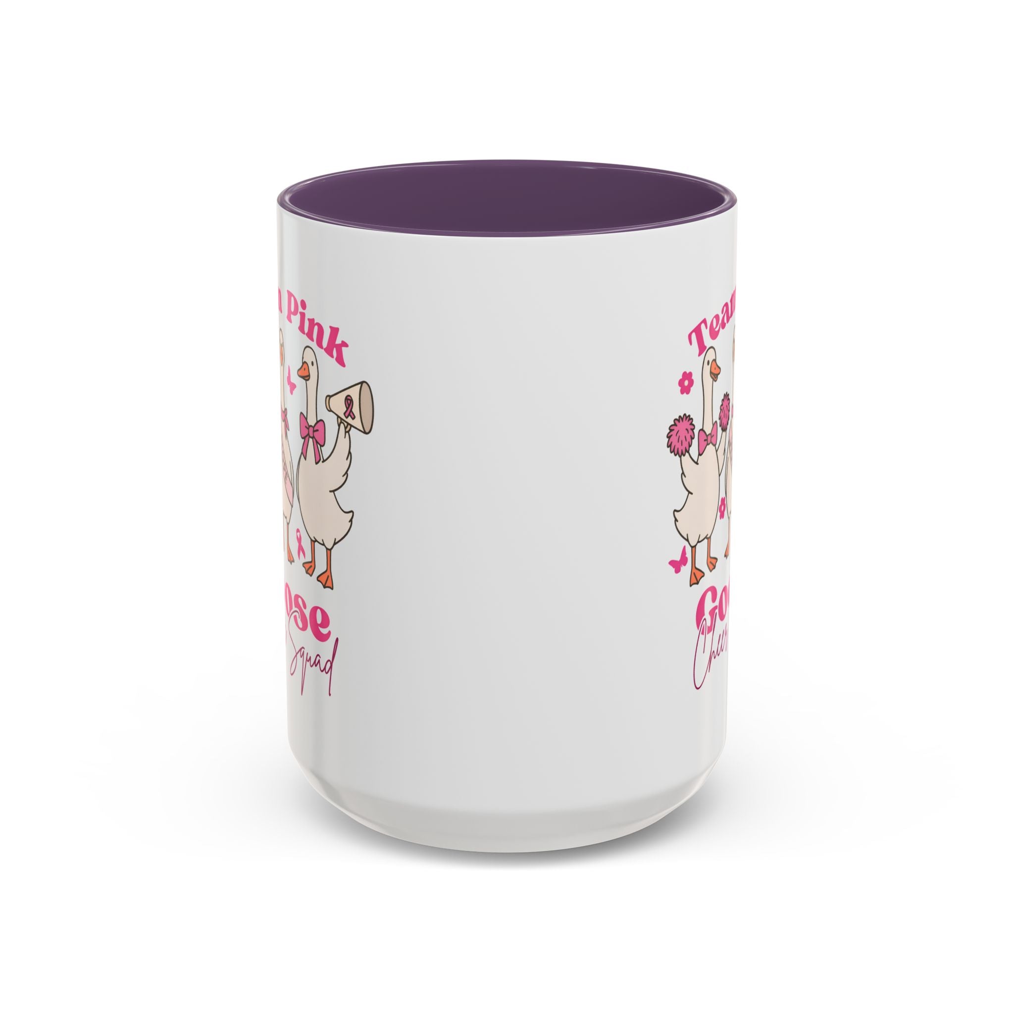 cancer awareness Team Pink Goose Cheer Squad Coffee Mug - Cute Animal Mug for Fun Gifts,   Home Decor/Office Use