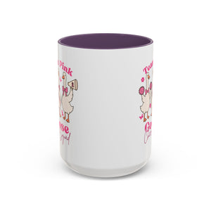 cancer awareness Team Pink Goose Cheer Squad Coffee Mug - Cute Animal Mug for Fun Gifts,   Home Decor/Office Use