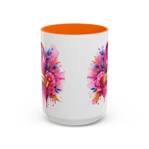 Inspirational Warrior Coffee Mug - Floral Design, Encouragement Gift, Cancer Awareness, Motivational Cup, Supportive Drinkware
