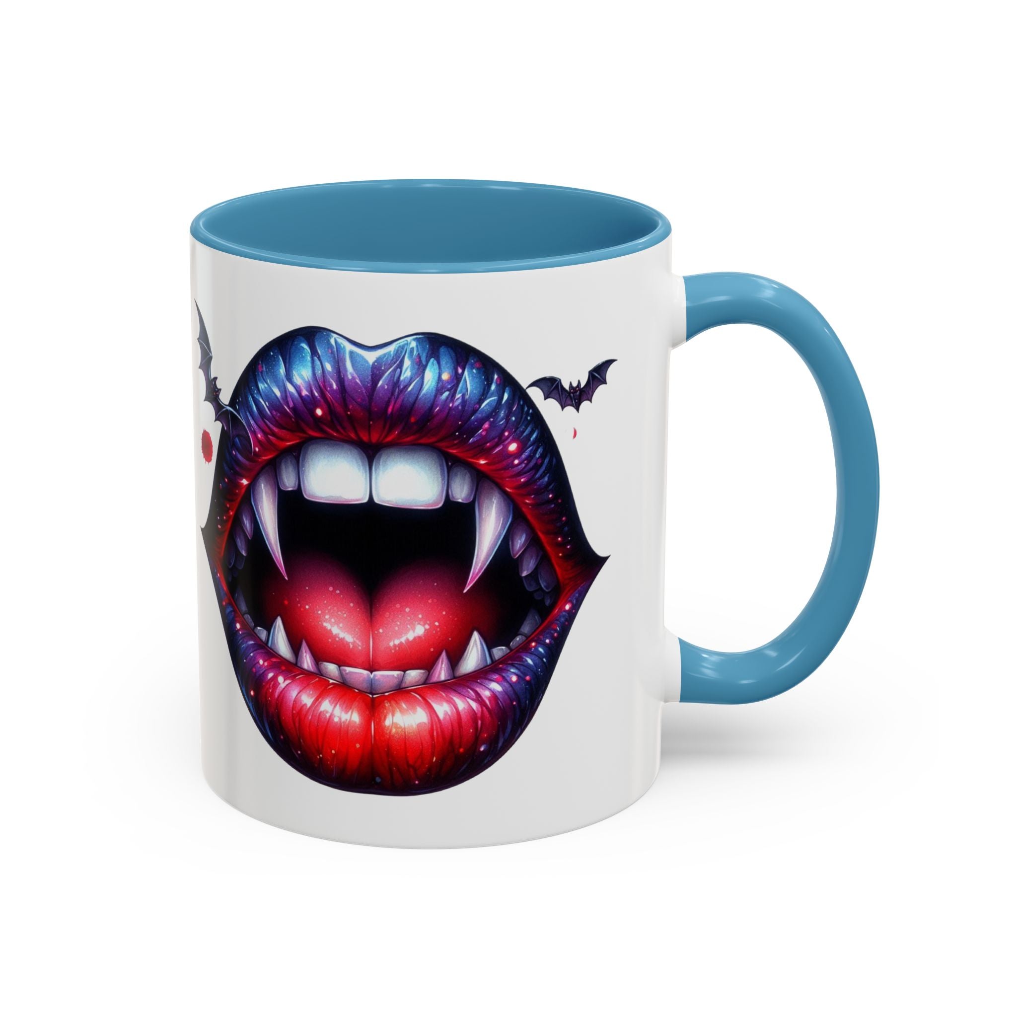 Vampire Lips Coffee Mug, Gothic Drinkware, Halloween Gift, Spooky Kitchen Decor, Vampires, Halloween Party Accessories