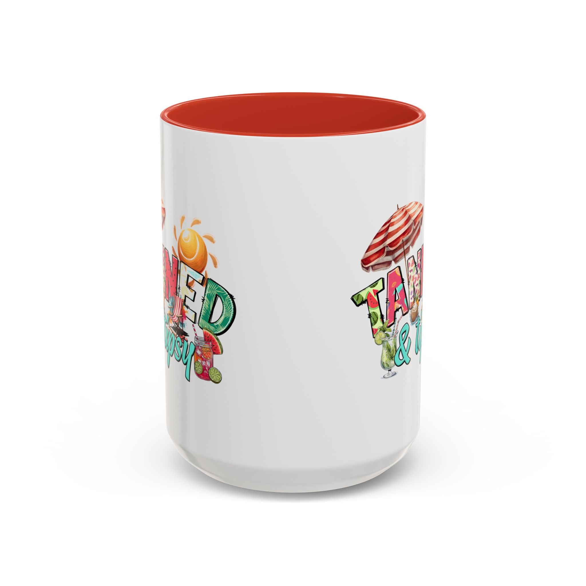 Tanned & Tipsy Accent Coffee Mug - Perfect for Summer Vibes & Beach Lovers party