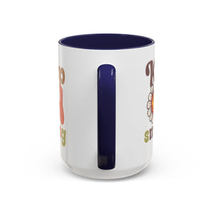 Keep Smiling Floral Coffee Mug - Cheerful 11 & 15oz Accent Mug for Daily Motivation