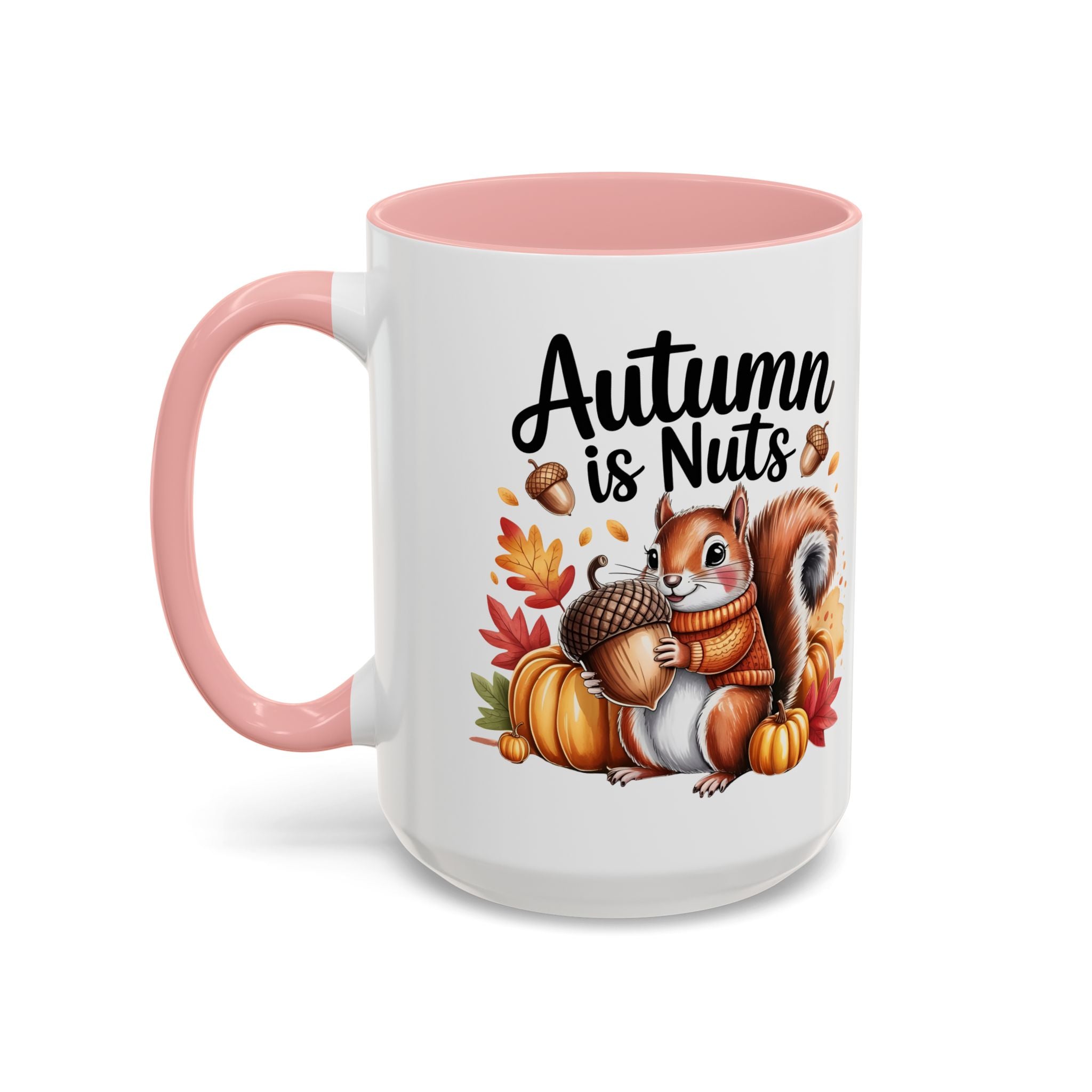 Autumn is nuts  Accent Coffee Mug - Perfect for Fall Celebrations nature and animal lovers