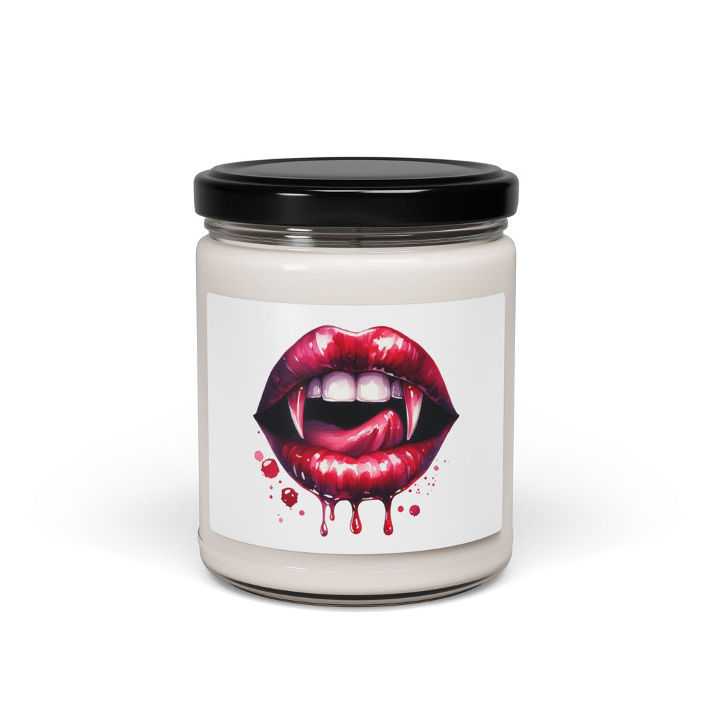 Vampire licks bloody lips horror Scented Soy Candle, 9oz