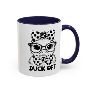 Duck off  Coffee Mug - Fun Gift for Bird Lovers, Birthday, Office Décor, Humorous Kitchenware, Unique Drinkware