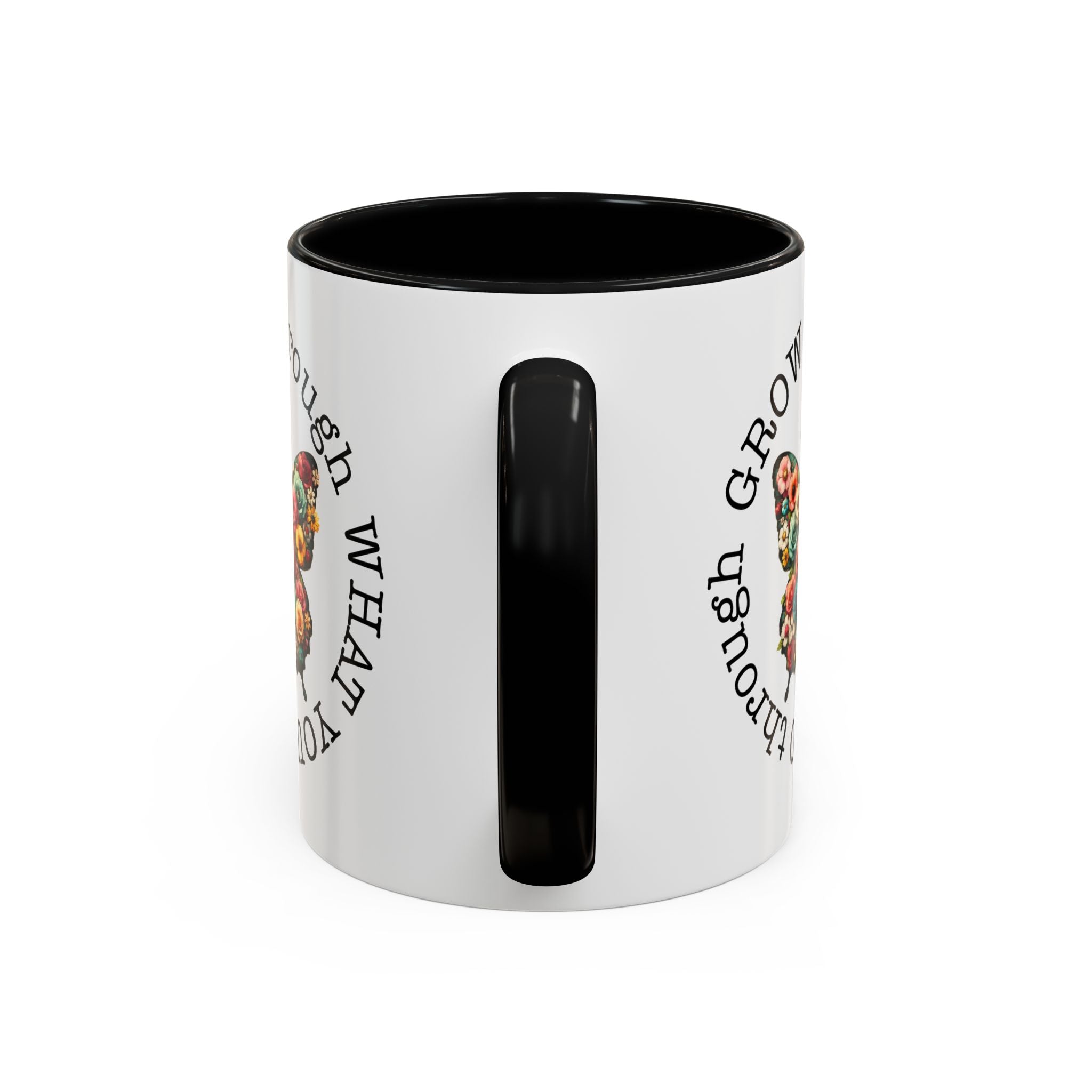 Inspirational Butterfly Coffee Mug  Grow Through What You Go Through positive vibe
