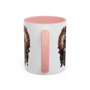 Gothic Elegance Coffee Mug - Unique Black Accent Mug for Witchy Vibes, Perfect Gift for Halloween, Goth Decor, Coffee Lovers, & Spooky