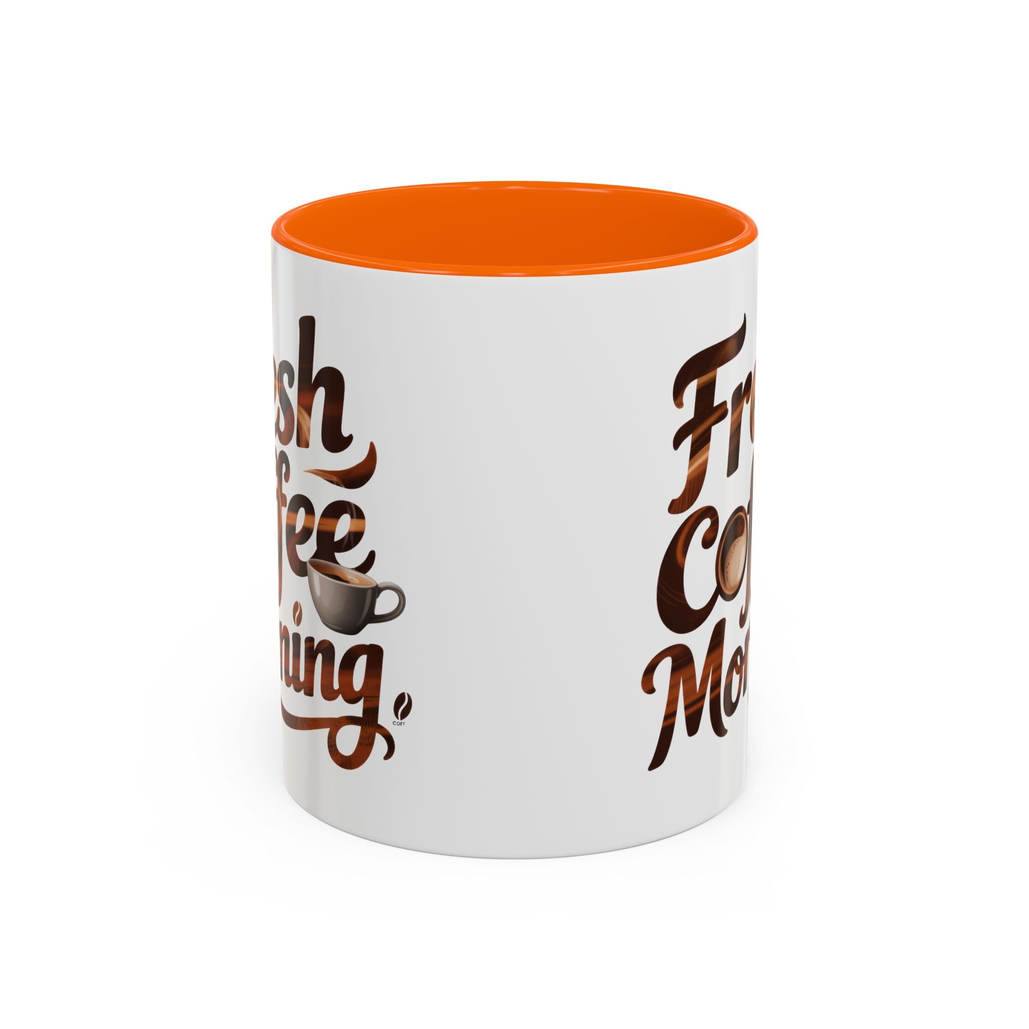 Morning Coffee Accent Mug - 'Fresh Coffee Morning' Design cup