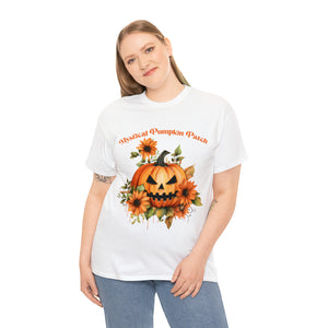 Halloween unisex t shirt mystical pumkin patch fall fun stocking stuffer Unisex Heavy Cotton Tee
