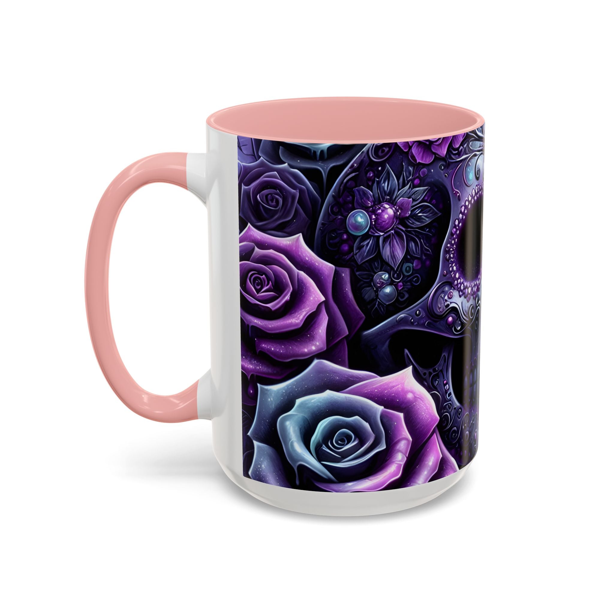 Gothic Skull Accent Coffee Mug - 11oz & 15oz roses fantasy