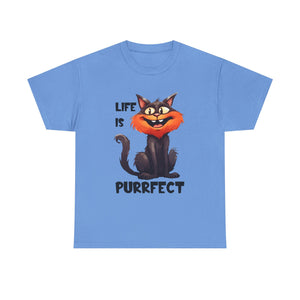 Purrfect Cat Tee, Cute Cat Lover Shirt, Fun Unisex Cotton Top, Gifts for Cat Owners, Funny Pet T-Shirt, Birthday Gift Idea