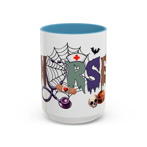halloween nurse Accent Coffee Mug (11, 15oz) spooky