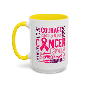 Inspirational Cancer Awareness Coffee Mug, Support Gift, Hope for Survivors, Breast Cancer Month, Motivational Mug, Encouragement Mug