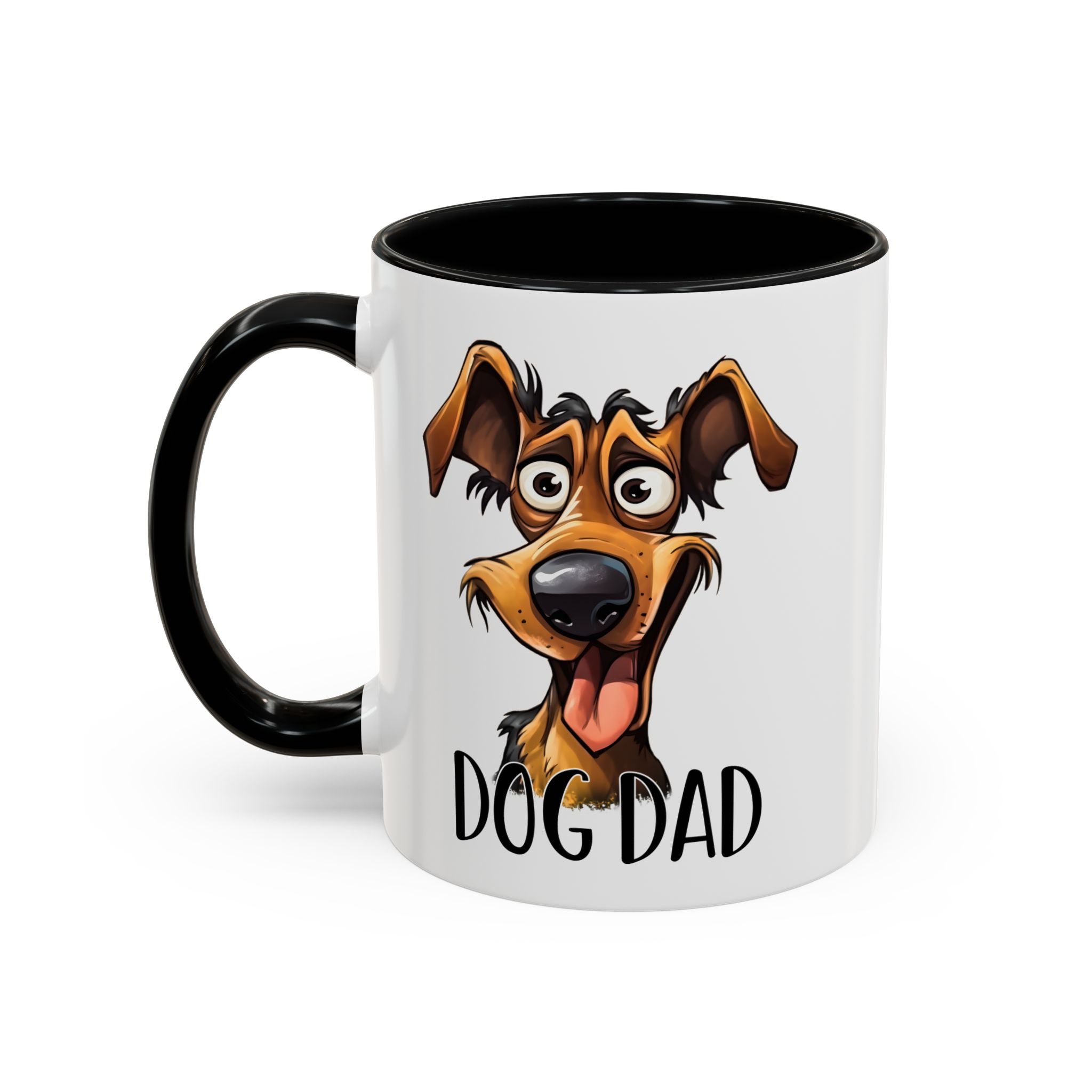 Dog Dad Accent Coffee Mug - Fun Gift for Dog Lovers, Pet Fathers, Father's Day, Birthday, Coffee Lovers