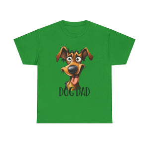 Dog Dad Unisex Heavy Cotton Tee, Pet Lover Gift, Fun Shirt for Father’s Day, Dog Owner Humor Tee, Great for Birthdays, Casual Wear