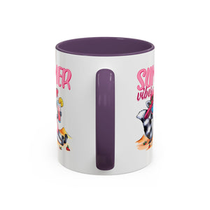 Summer Vibes Accent Coffee Mug - Fun & Colorful Design for Relaxing Moments