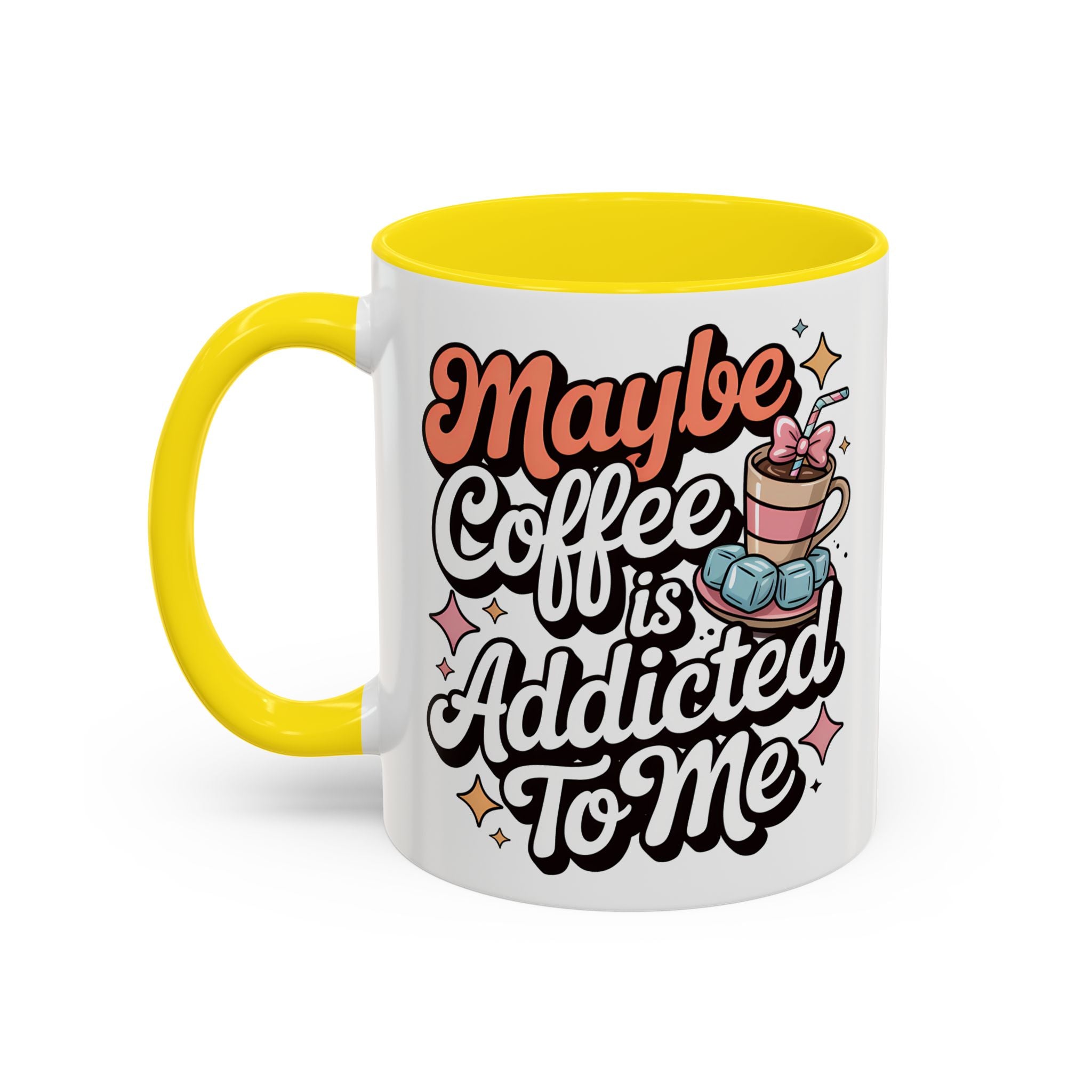Coffee Addict Accent Mug - Fun Design for Coffee Lovers