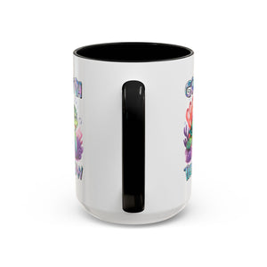 Ocean-Inspired Accent Coffee Mug - 'Go With The Flow' Design turtle