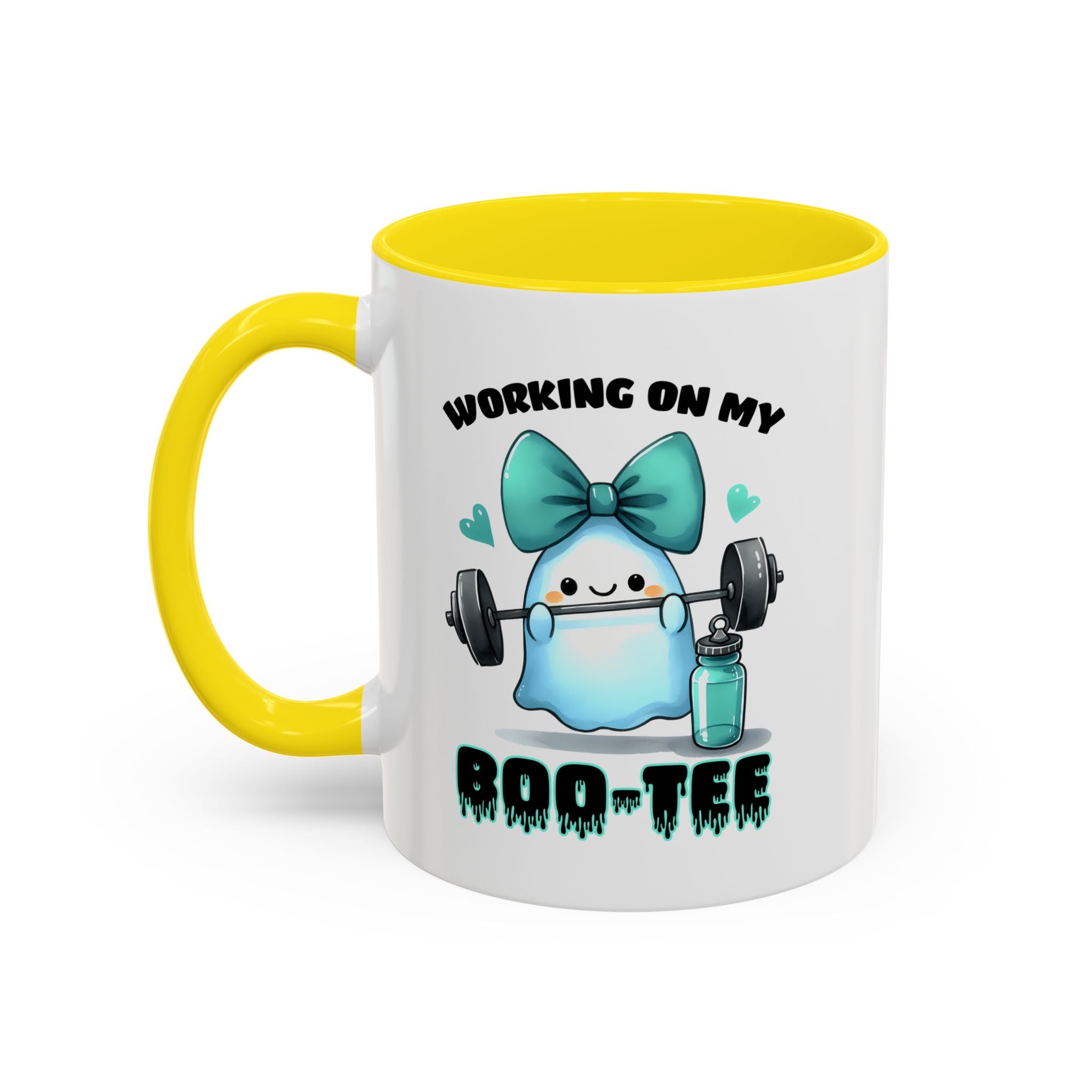 Fitness Motivation Coffee Mug, Workout Gift, Gym Decor, Boo-Tee Lover's Cup, Cute Ghost Mug