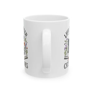 Cat Lover coffee Mug, Book Lover Gift, Cute Cat Mug, Cozy Tea Cup, Cat-Themed Coffee Mug, Reading Lover Gift
