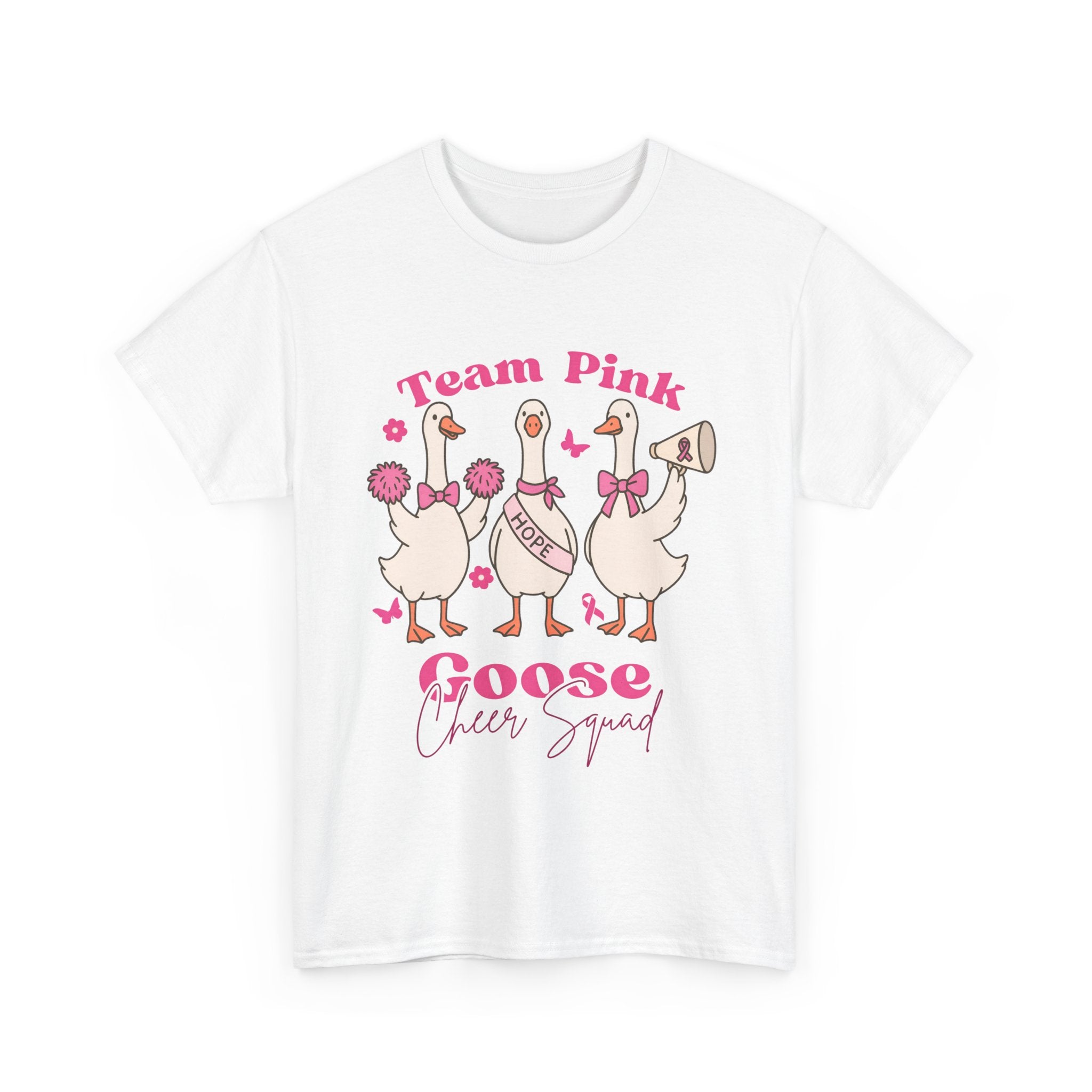 cancer awareness Cheer Squad Goose Tee - Perfect for Cheerleaders, Team Spirit, Bird Lovers, Fun Gifts, Casual Wear