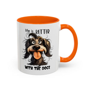 Life is Better with Dogs Coffee Mug - Cute Dog Lover Gift, Animal Themed Mug, Pet Owner Present, Fun Coffee Cup, Gift for Him/Her