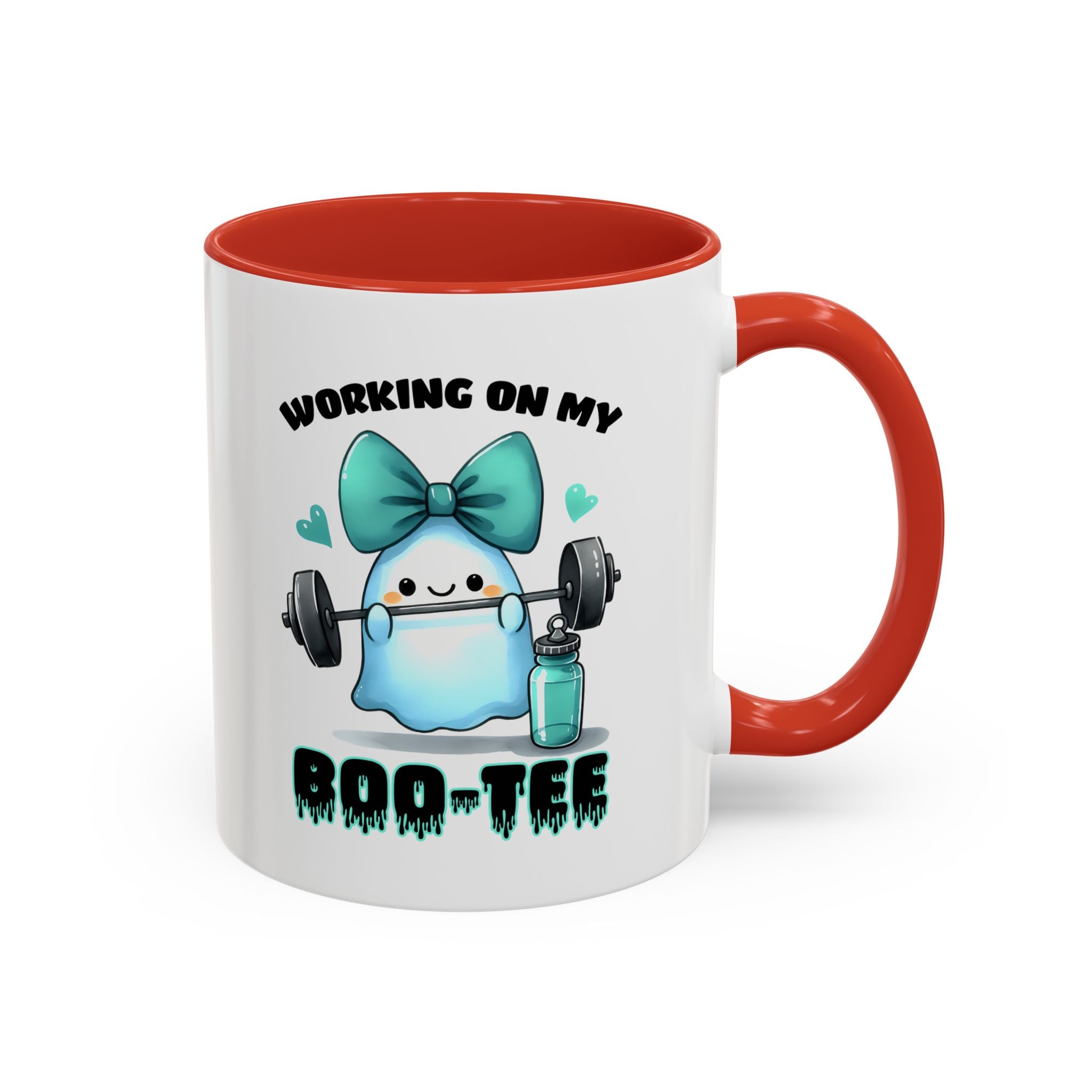 Fitness Motivation Coffee Mug, Workout Gift, Gym Decor, Boo-Tee Lover's Cup, Cute Ghost Mug