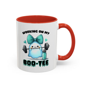 Fitness Motivation Coffee Mug, Workout Gift, Gym Decor, Boo-Tee Lover's Cup, Cute Ghost Mug
