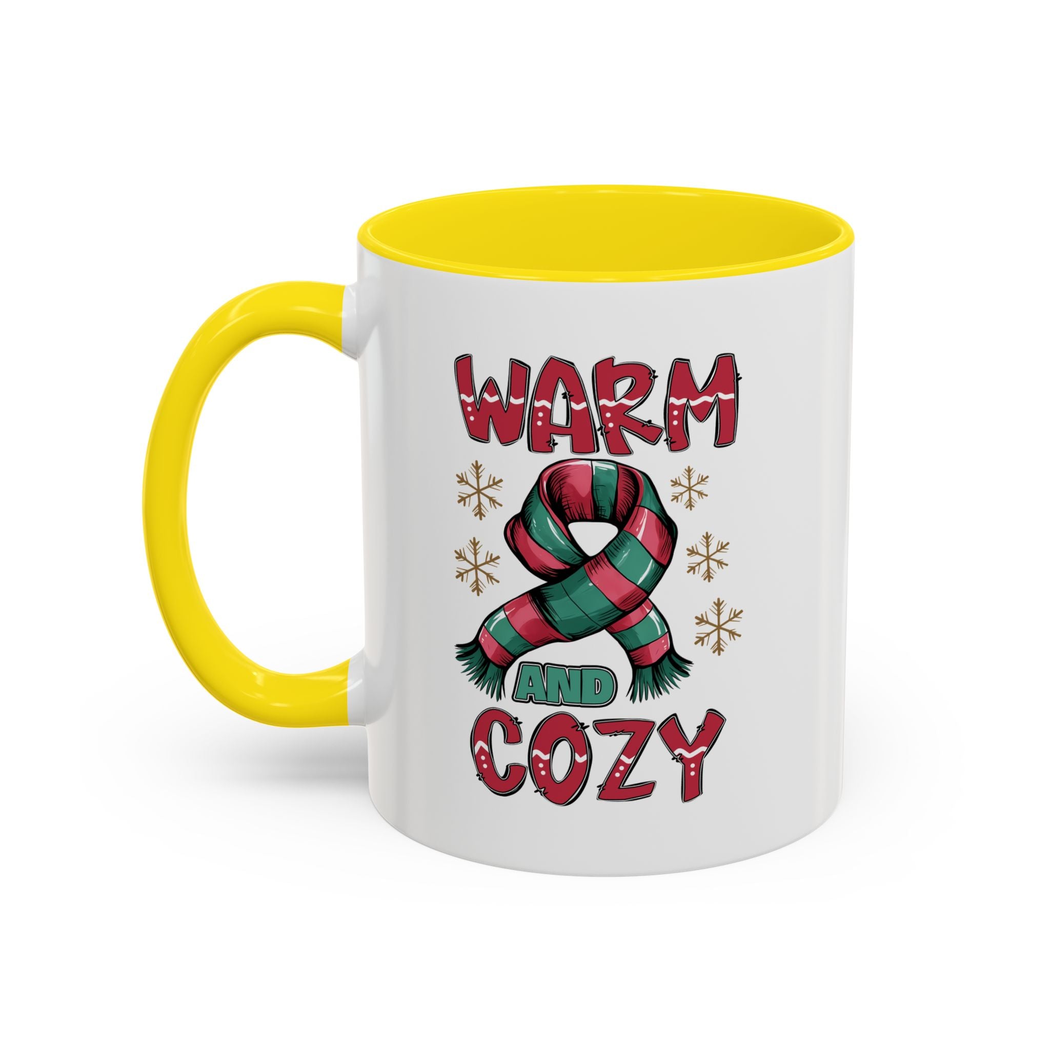 Warm & Cozy Holiday Accent Coffee Mug - Perfect for Winter Mornings, Christmas Gifts, Hot Beverage Lovers, Seasonal Decor, Cozy Vibes