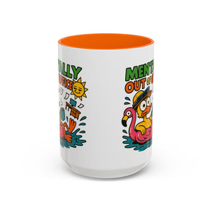Fun Summer Coffee Mug, Quirky Gift for Beach Lovers, Office Humor Mug, Relaxation, Vacation, Cute Animal Design