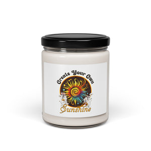 create your own sunshine positive vibes Scented Soy Candle, 9oz by mrdragonsfire