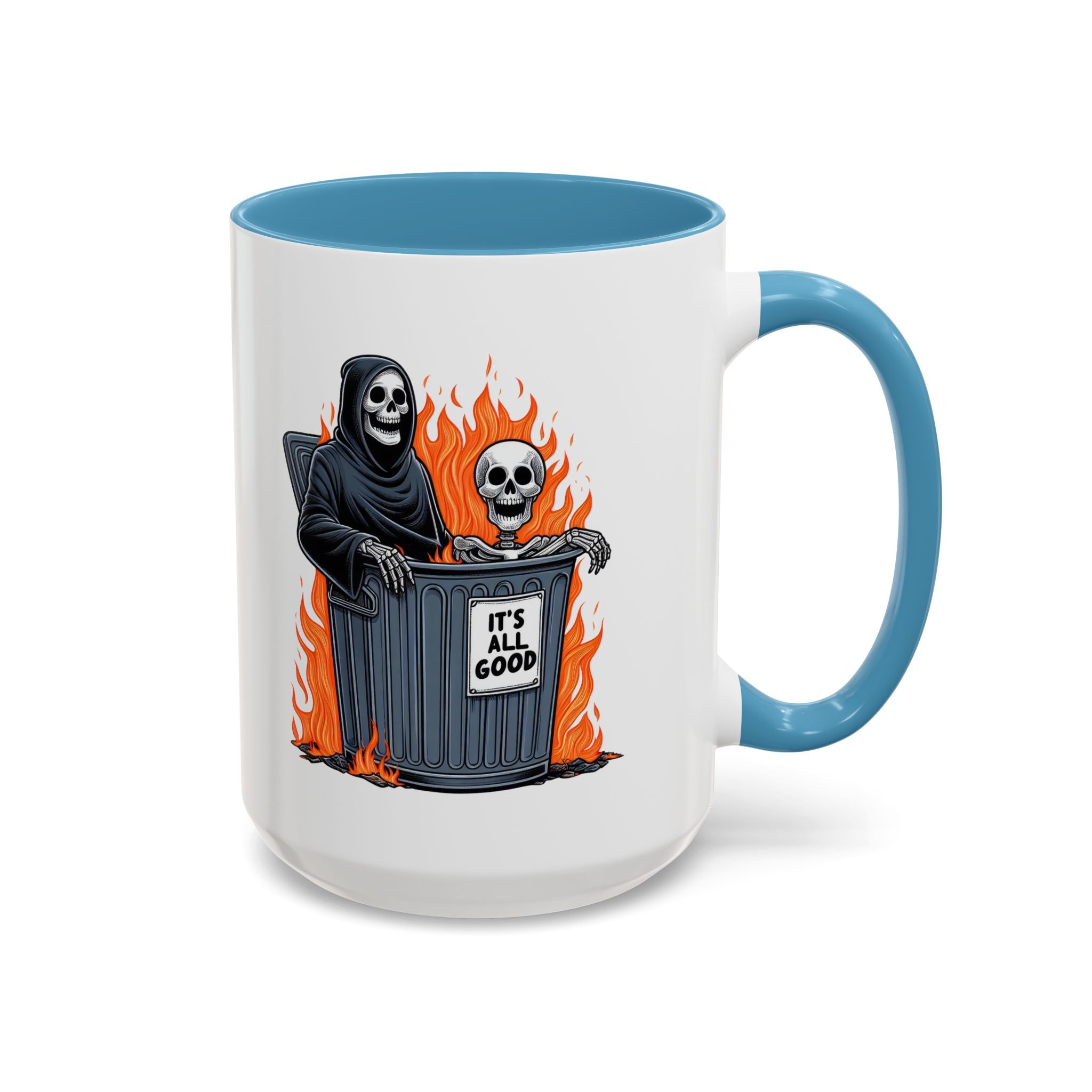 Funny Grim Reaper Coffee Mug - Perfect for Halloween, Gift for Friends, Quirky Kitchen Decor, Novelty Drinkware
