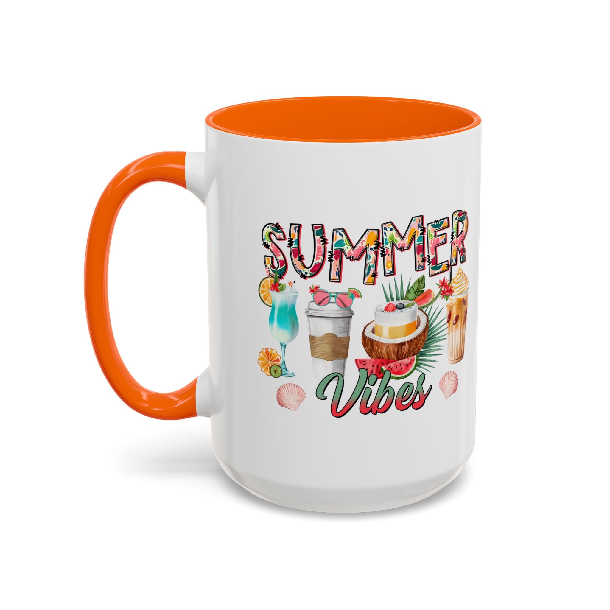 Summer Vibes Accent Coffee Mug - 11oz & 15oz - Perfect for Sunny Days & Celebrations