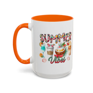 Summer Vibes Accent Coffee Mug - 11oz & 15oz - Perfect for Sunny Days & Celebrations