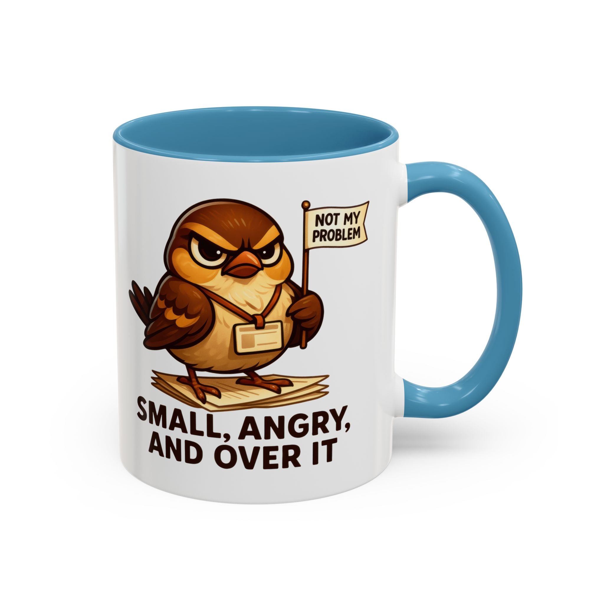 Funny Owl Coffee Mug, not my problem  Small Angry Owl Cup, Coffee Lover Present, Quirky Office