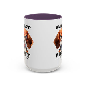 Funny Dog Accent Coffee Mug - Beagle Lover Gift, Pet Owner Present, Unique Animal Mug, Quirky Home Decor, Fun Fact Design