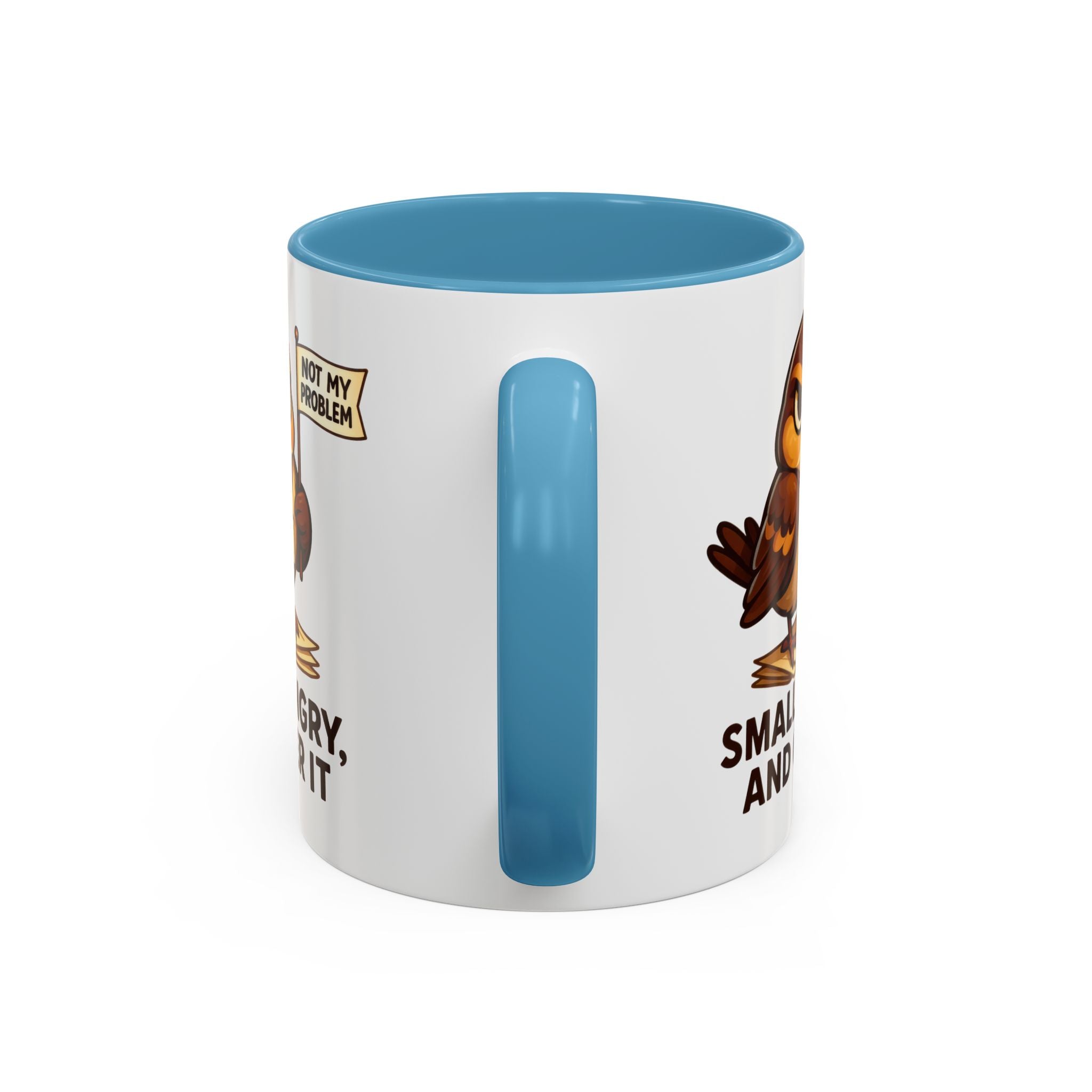 Funny Owl Coffee Mug, not my problem  Small Angry Owl Cup, Coffee Lover Present, Quirky Office