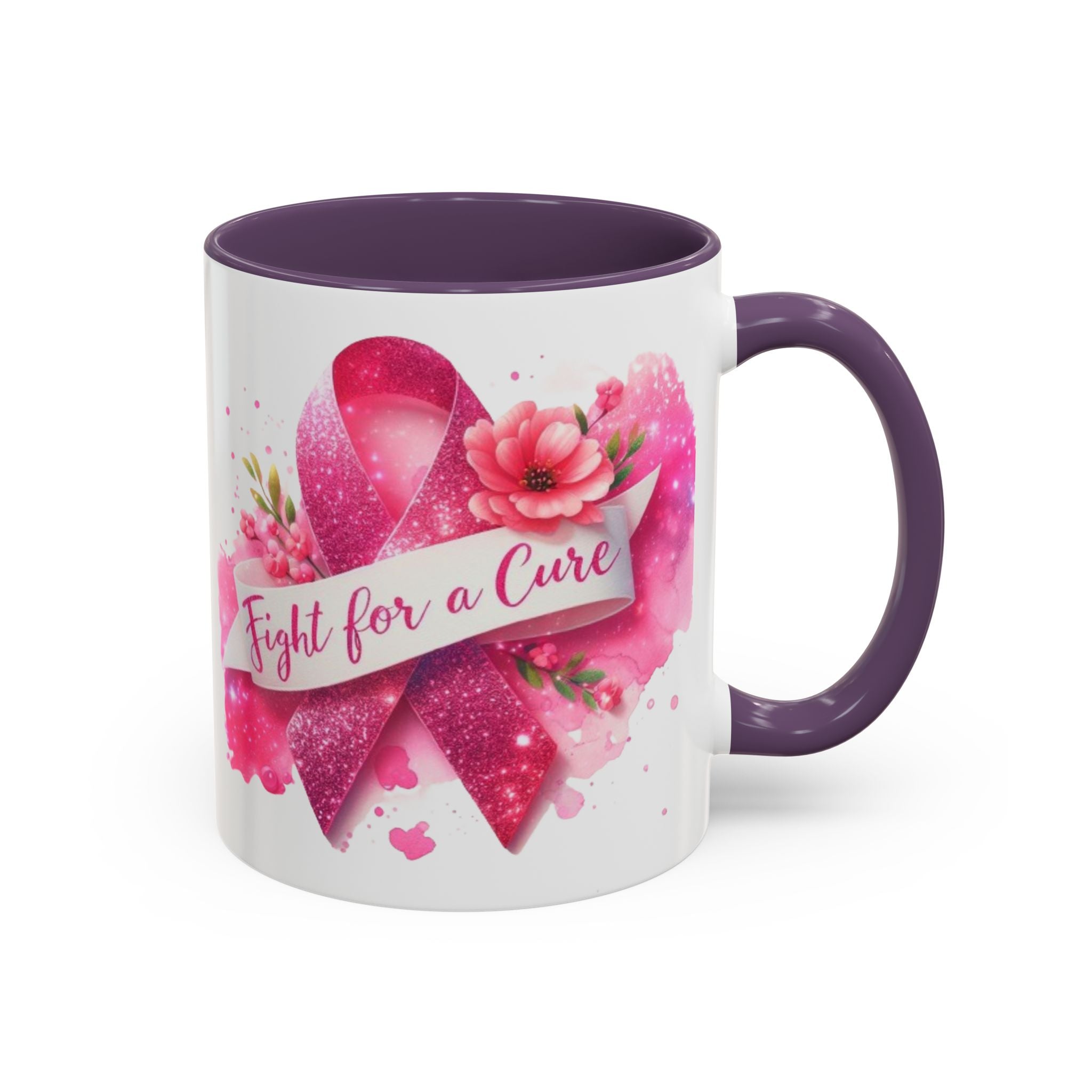 Inspirational Breast Cancer Awareness Coffee Mug - Fight for a Cure, Support Cancer Survivors, Gifts for Her, Pink Ribbon Design, [...]