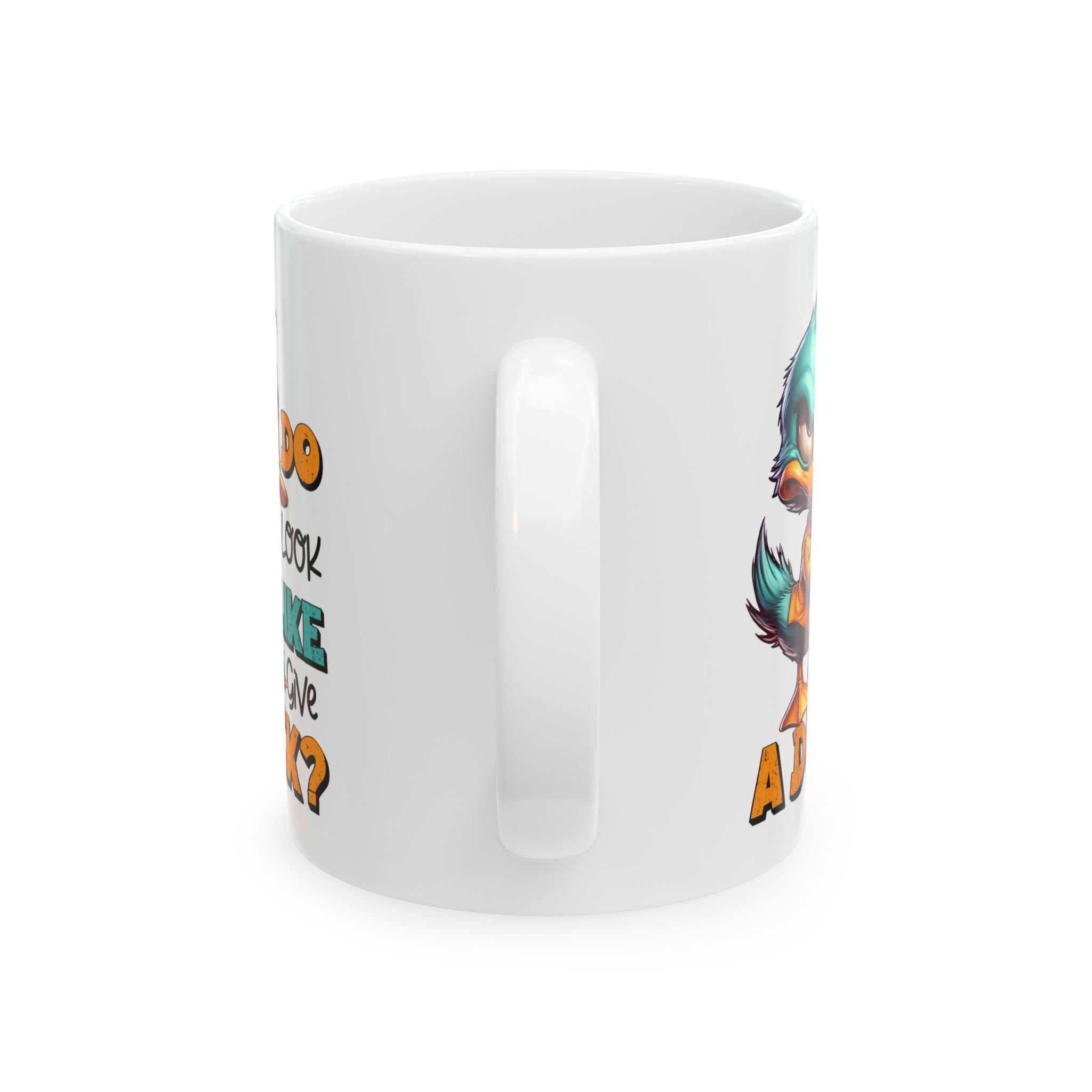 funny duck attitude coffee  Mug for Coffee Lovers, Funny Gift, Tea Mug, Cartoon Character Mug, Unique Kitchen Decor