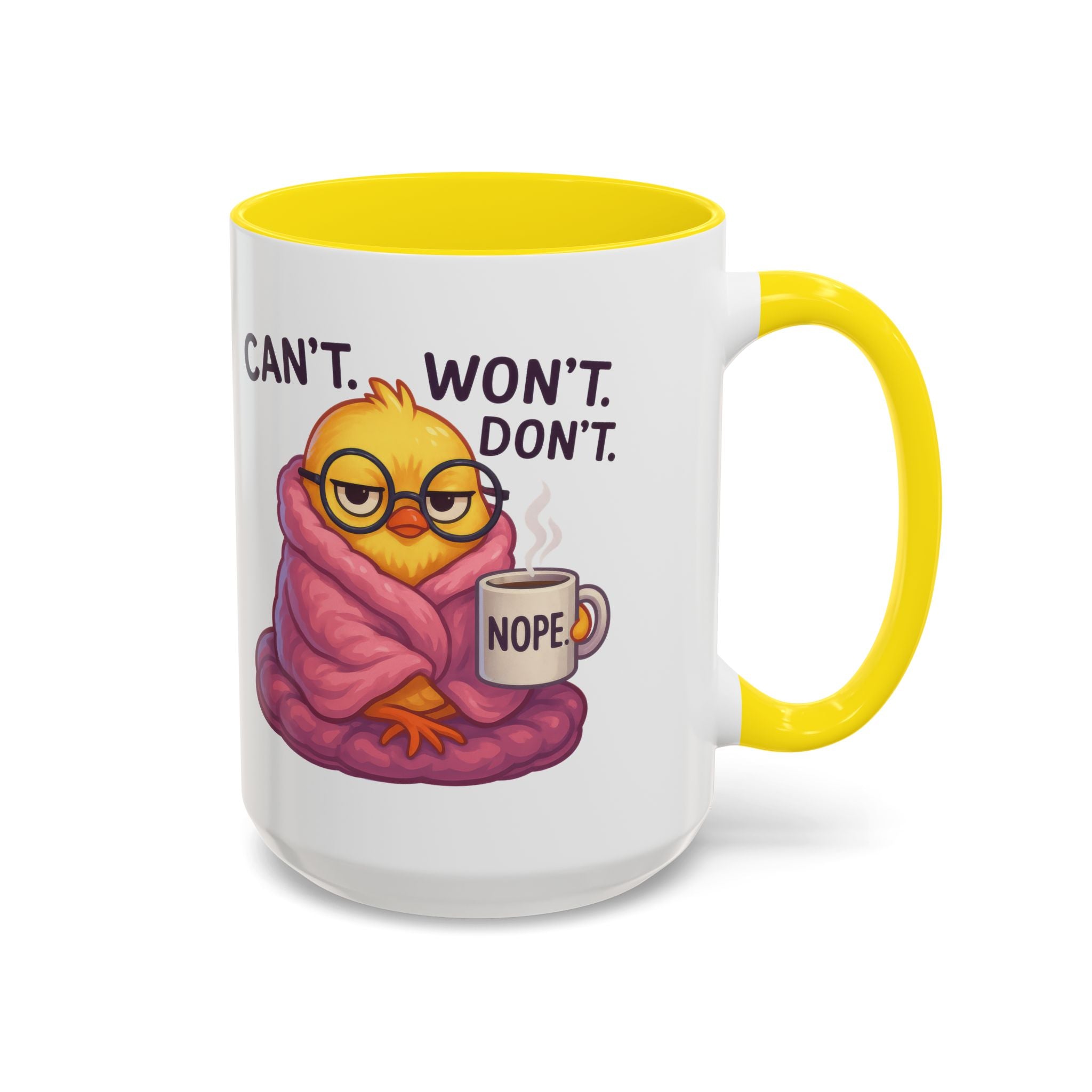 Cozy Cartoon Coffee Mug - Perfect for Lazy Days, Gifts for Friends, Cute Coffee Cups, Inspirational Morning Mug, Funny Beverage Container
