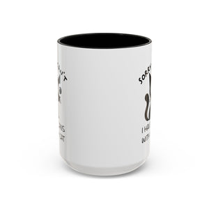 Funny cat Sorry I can't I have plans with my cat  Accent Coffee Mug (11, 15oz) by mrdragonsfire