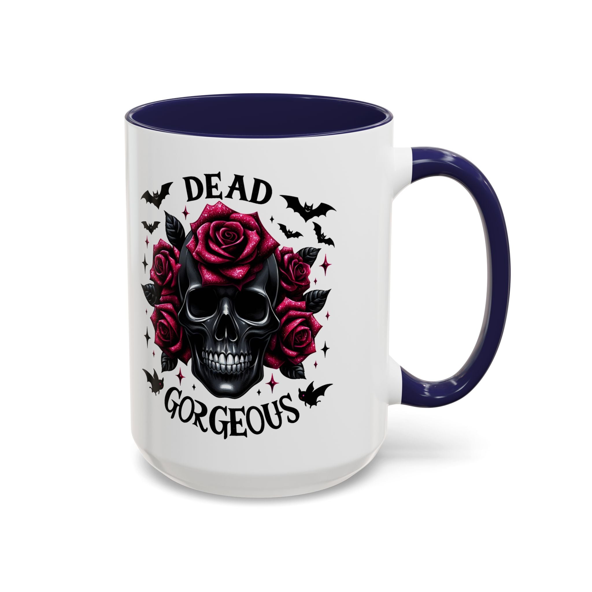 Gothic Skull Coffee Mug - Dead Gorgeous Design halloween horror art goth