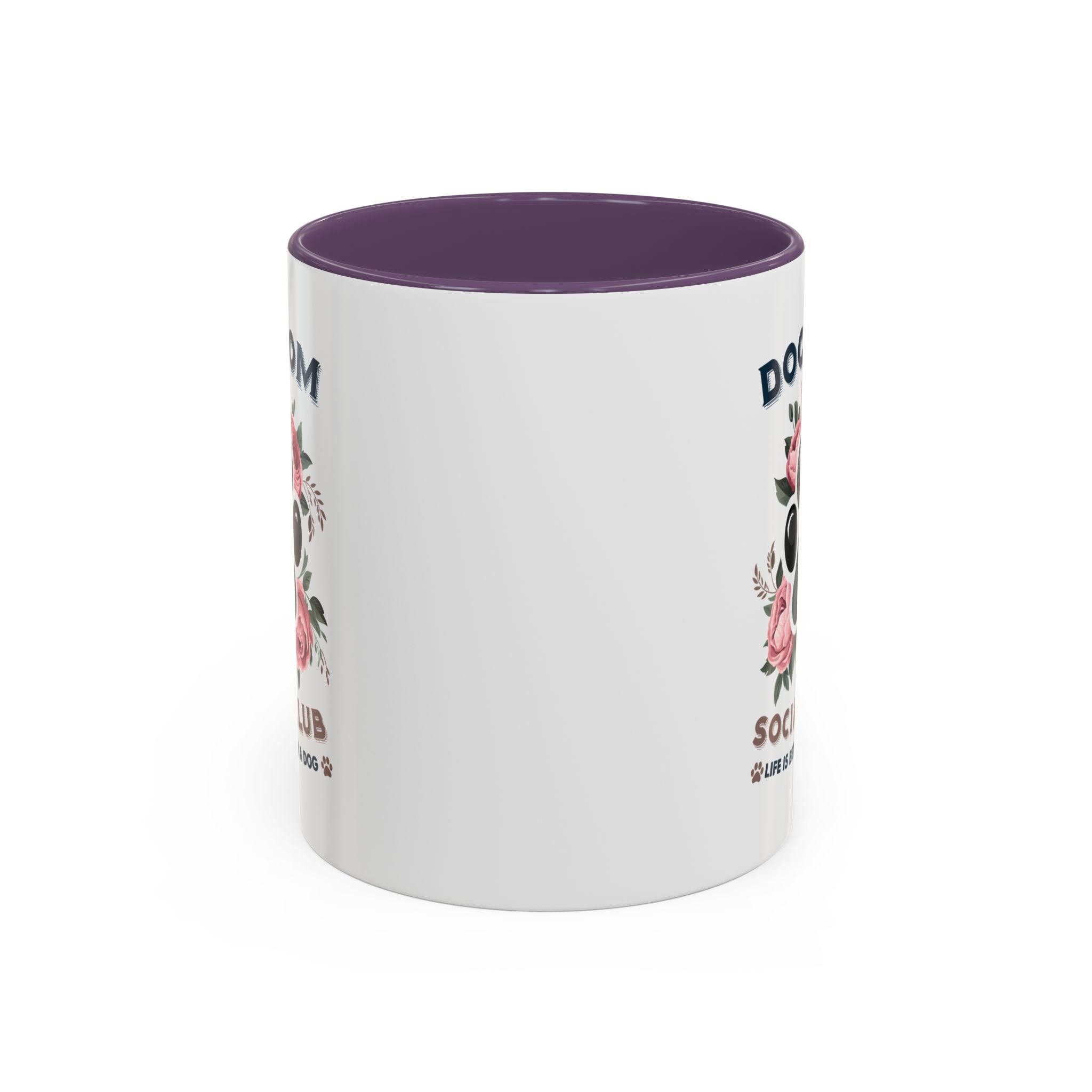 Dog Mom Coffee Mug - Life is Better with a Dog, Pet Lover Gift, Floral Paw Print Mug, Dog Mom Gift, Personalized Dog Mom Mug