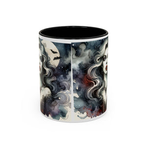 Gothic vampire Elegance Coffee Mug,  Halloween Decor, Dark Art Mug, Spooky Homeware