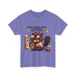 Eager Beaver Unisex Tee: Fun Gift for Book Lovers, Cozy Casual Wear, Quirky Graphic Tee, Perfect for Reading Festivals, Birthday Gift